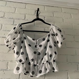 Polka Dot Crop Top